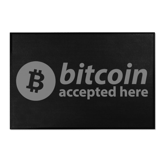BITCOIN ACCEPTED HERE Rug Printify