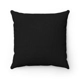WONDERLAND black Square Pillow Printify
