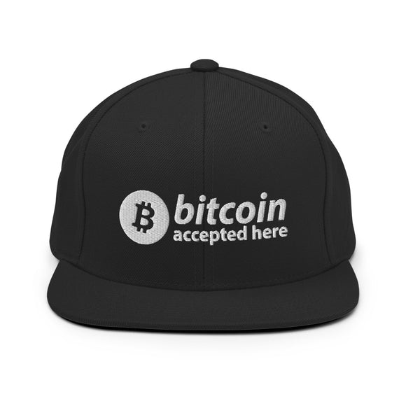 BTC ACCEPTED Snapback Hat Printful