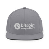 BTC ACCEPTED Snapback Hat Printful