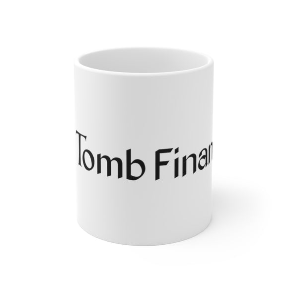 TOMB FINANCE white Mug Printify