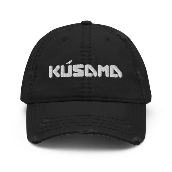 KUSAMA Distressed Dad Hat Printful