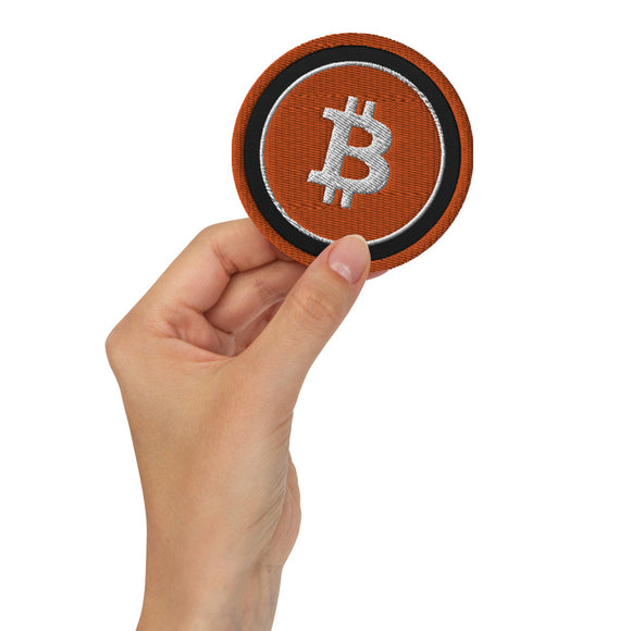 BITCOIN Embroidered patches Printful